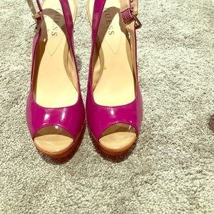 Guess peep toe heels
